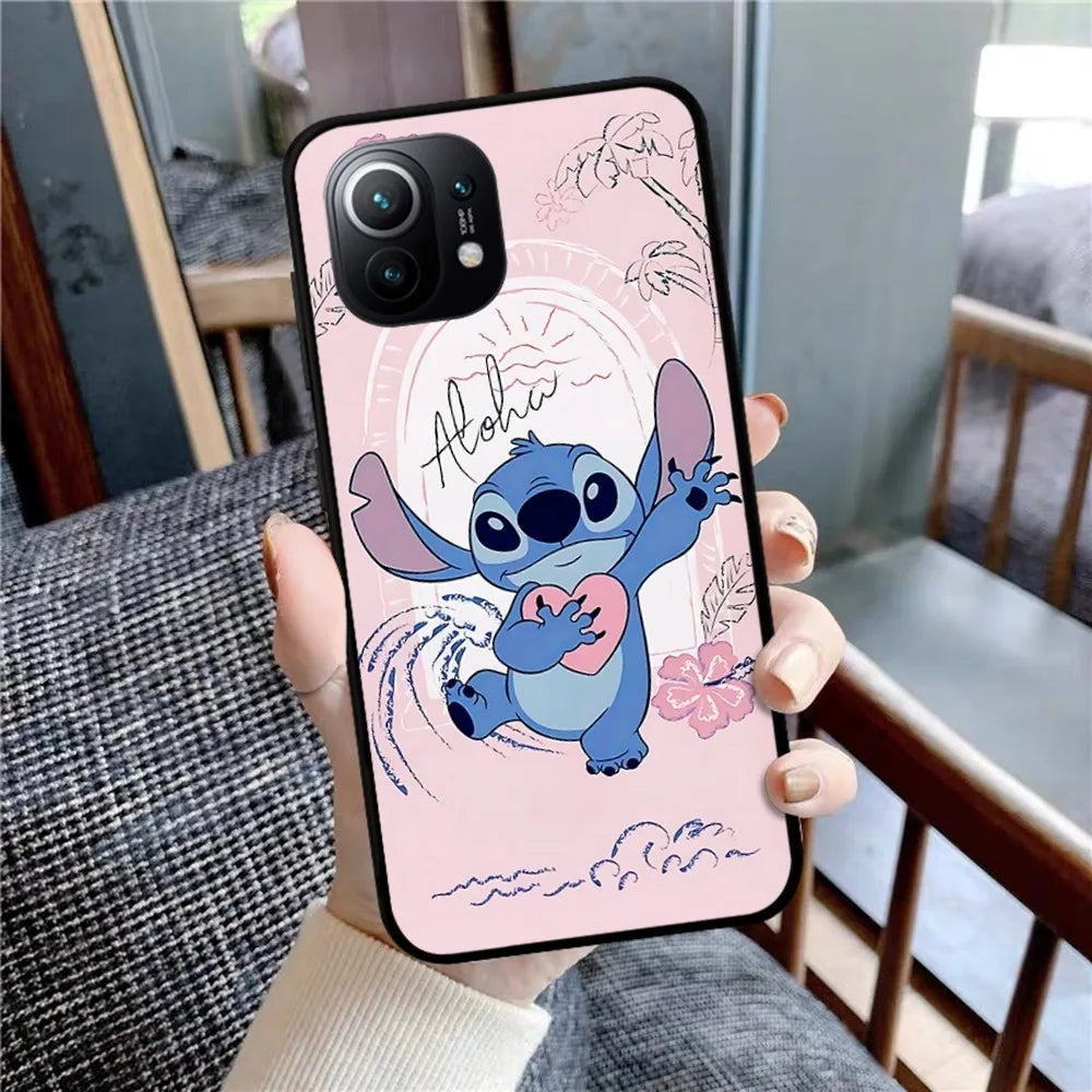 Cartoon S-StitchS Phone Case For Xiaomi Mi 5X 8 9 10 11 12 Lite Pro 10T PocoX3pro PocoM3 Note 10 Pro Lite