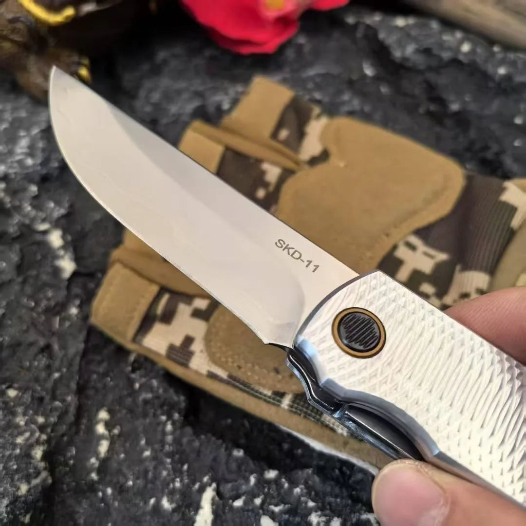 Trskt Tactical Folding Knife ,Cool Camping Knives ,Hunting Survival Tool Aluminum alloy Handle