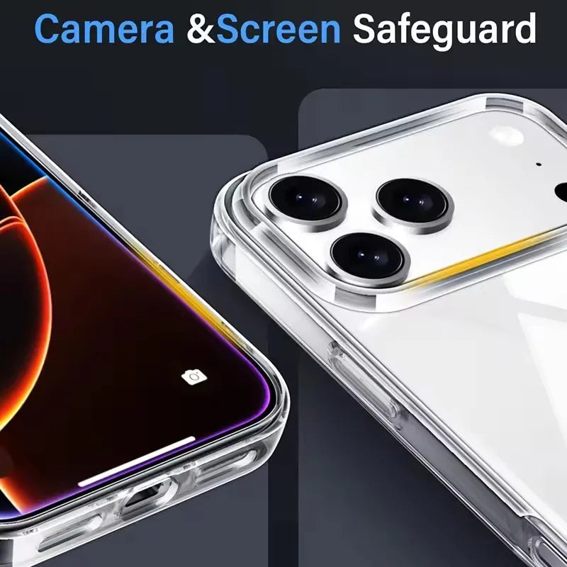 Clear Phone Case For iPhone 17 15 14 11 12 13 16 Pro Max Soft TPU Ultra-thin Back Cover Case For iPhone Air XR X XS 16 15 Plus