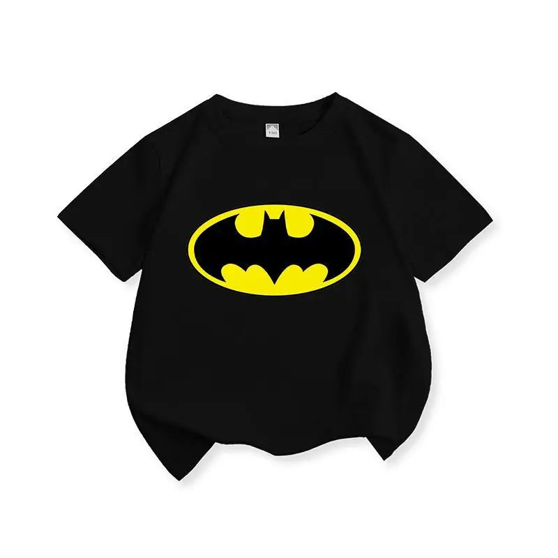 Creative Batman Cool Anime Graphic Print Children's New Simple Fashion Casual Versatile Crew Neck Pullover Short Sleeve T-Shirt