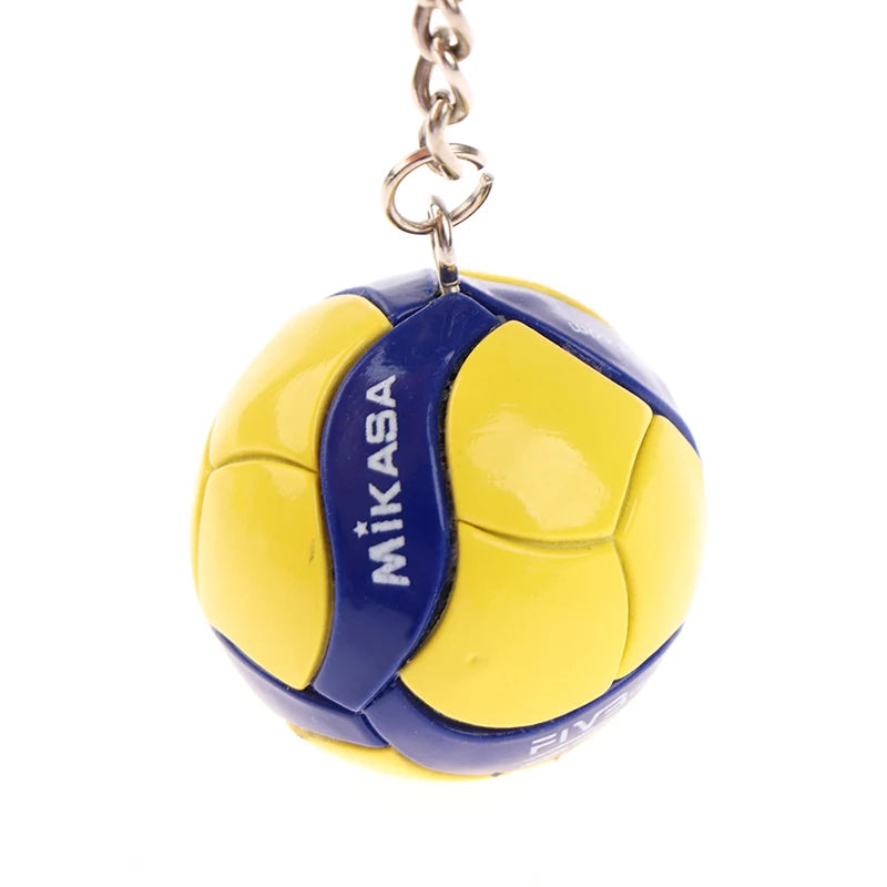 1xFashion PVC Volleyball Keychain Ornaments Business Volleyball Gifts Beach Ball Sport For Players Men Women Key Chain Gift 2024