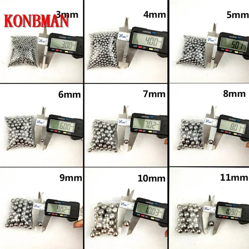High-Carbon Steel Slingshot Balls, Catapult Slingshot, Hitting Ammo Steel Ball, 5mm, 6mm, 7mm, 8mm, 9mm