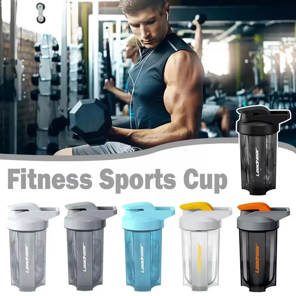 Portable Protein Shaker 500ml Fitness Bottle with Wire Whisk Ball for Fitness Enthusiasts Athletes Very For Outdoor Gym