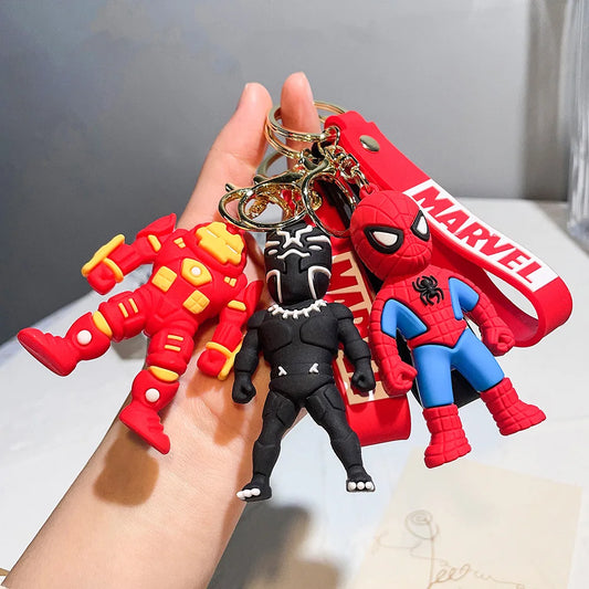 MINISO Avengers Marvel Key Chains Superheroes Iron Man Captain America Car Key Decor Keychains Backpack Pendants Accessories