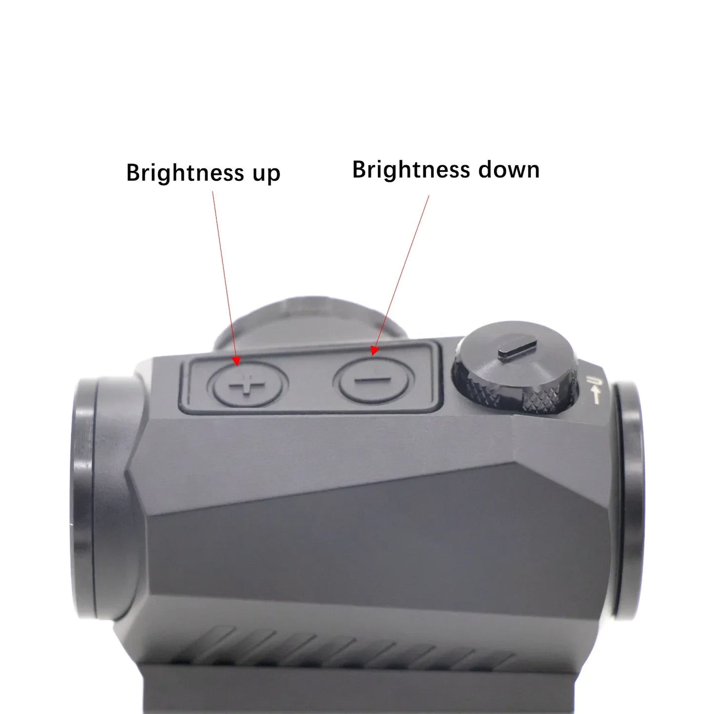 Tactical 1x20mm Reflex Red Dot Sight Riflescope with Free Mount Rails Optic - Blackout Rear Sight for Shield Handguns