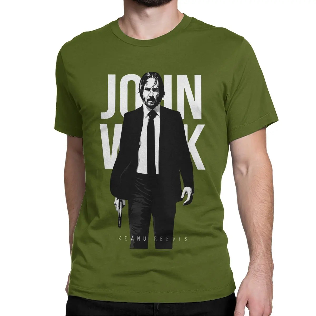 Vintage John Wick Movie T-Shirts Men Women Crew Neck Pure Cotton T Shirt Short Sleeve Tee Shirt 4XL 5XL Tops