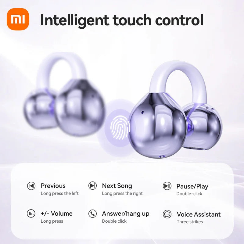 XIAOMI Mijia Wireless Earphone Open Ear M91 Ear Clip ENC Headset Bluetooth 5.4 HD Call Touch Control Headphone for Android iOS