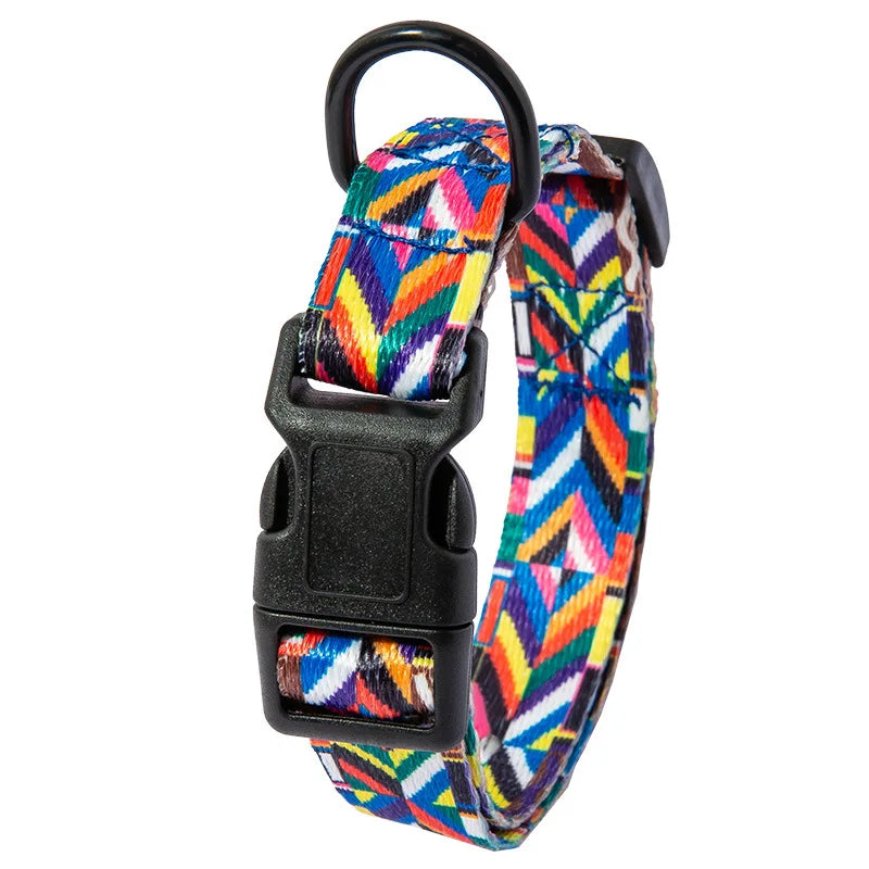 Pet Collar and Leash Set for Small Medium Large Dog Walking Collars Bohemia Style Puppy Cat Collar Pet Supplies Buldog Chihuahua