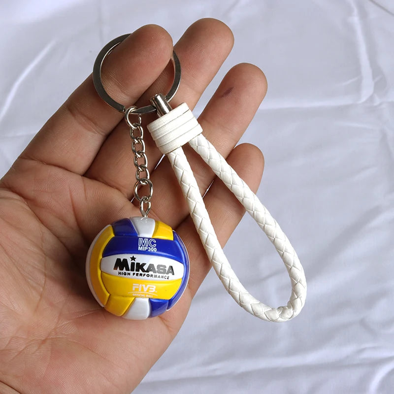 1pcs PVC  Volleyball Keychain Ornaments Business Volleyball Men Women Gifts Beach Ball Sport Key Chain  jewelry gift