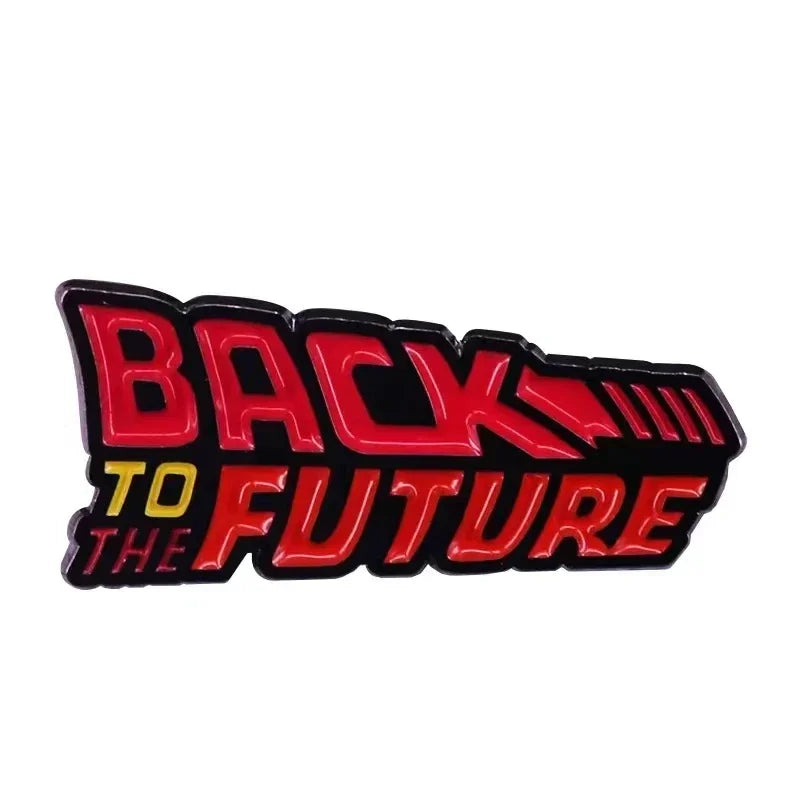 Movie Back To The Future Enamel Pins Interesting Metal Lapel Badge Denim Jacket Backpack Pin Men Women Fashion Jewelry Gifts