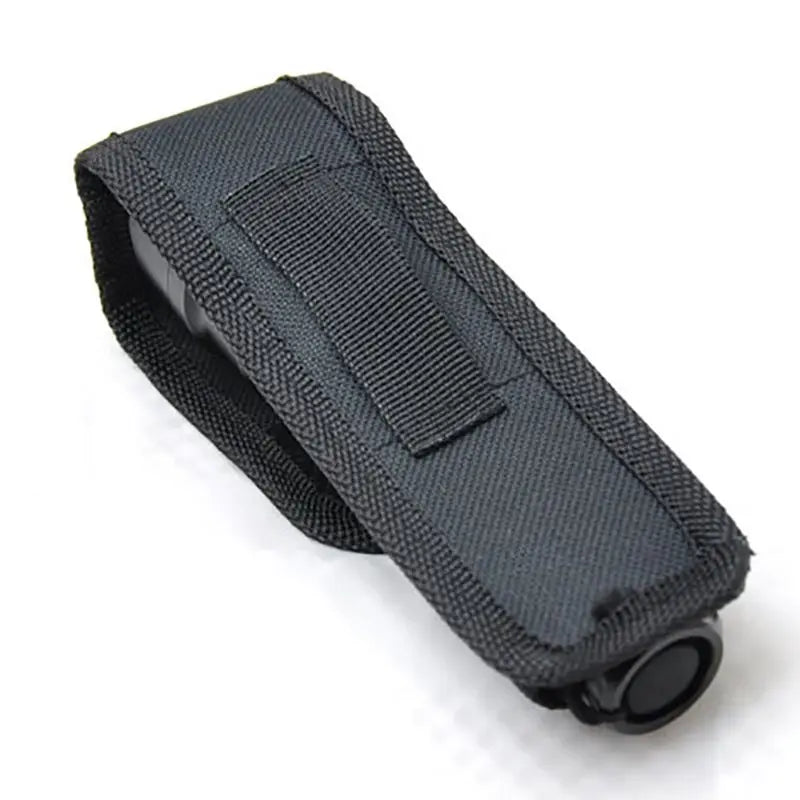 Flashlight Holder for Tactical Torch, Durable Belt Flashlight Holder Nylon Case Belt Clip Tactical Torch Carry Case, Black