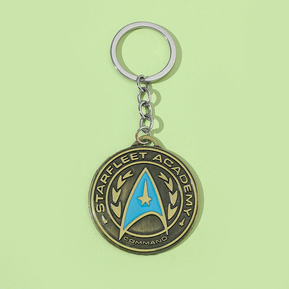 New War Star Trek Keychain Company Logo Metal Communicator Darkness Starfleet Statement Fashion Keychain