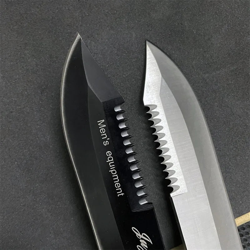 Tactical Hunting Knife Full Tang 8CR13MOV Blade Wood Handle Survival Tools Pocket Knife High Hardness Self Defense Combat Knives