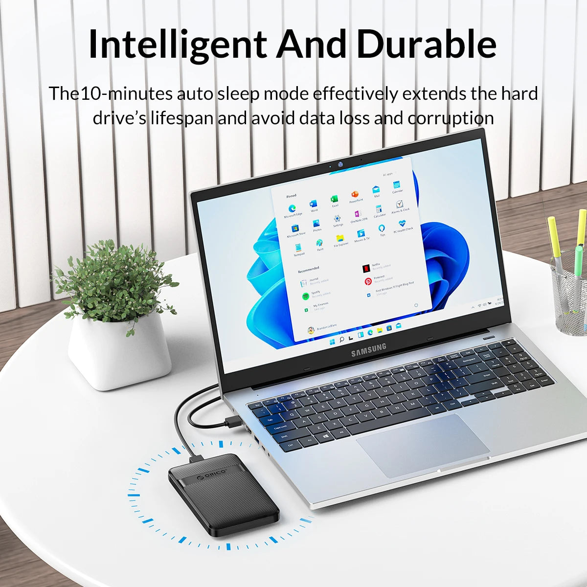 orico 2.5 Inch HDD Case SATA to USB3.0/Type-C Hard Drive Enclosure 6Gbps Max USB-C External SATA HDD enclosure Support Uasp