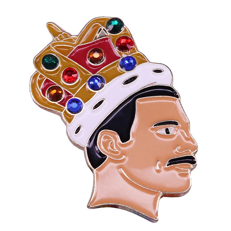 Pin Club | Music CD Rock Enamel Classic Queen Custom Metal Badge High Quality Brooch Hat Clothes Party Accessorie Gift Wholesale