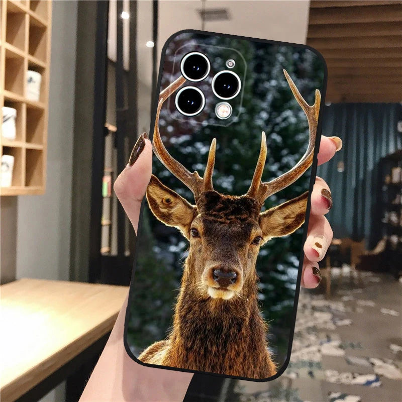 Hunting Deer Phone Case For iphone 17 Pro Max Air 16 15 14 13 Pro Max 15 16 Pro 15Plus