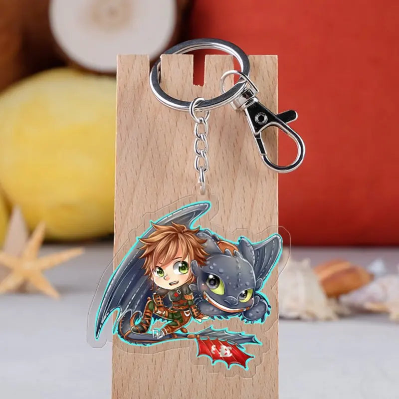 Creative keychain dragon Cute Cartoon Couple DIY Buckle Pendant with Male and Female Ring Ins Personalized