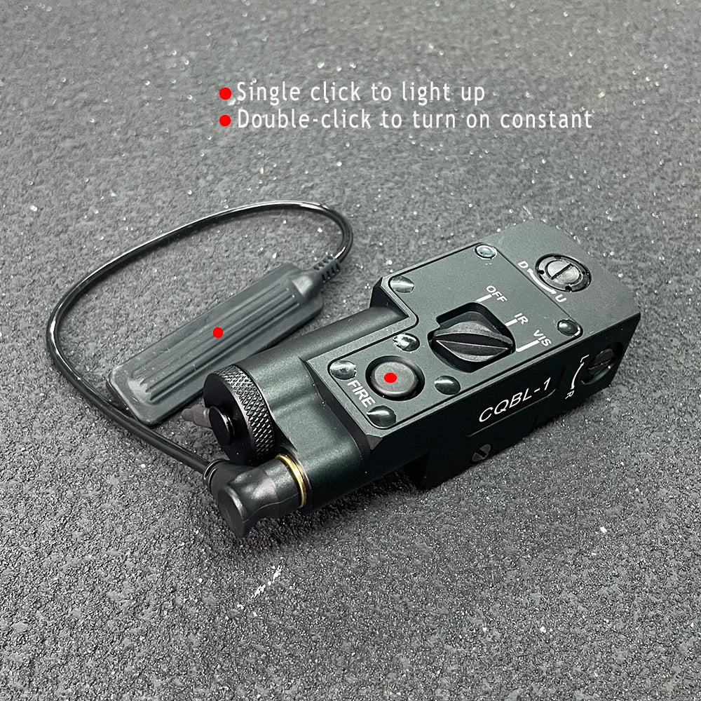 CQBL 1 Tactical Laser Sight Infrared Laser IR Aim Pointer Indicator w/ Remote Pressure Switch Fit 20mm Rail