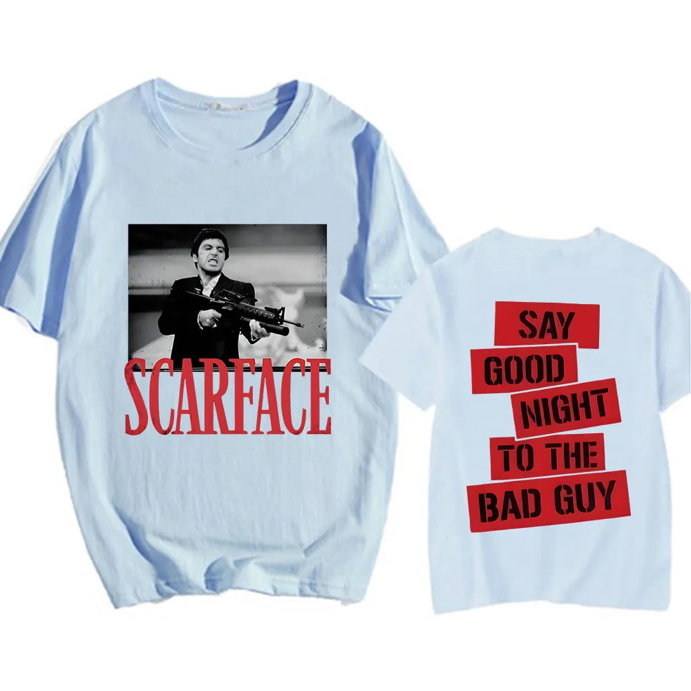 Movie Scarface T-shirts High Quality Cotton Men/Women Tee-shirt Streetwear Hip Hop Casual Harajuku Graphic Tshirt Film Print Tee