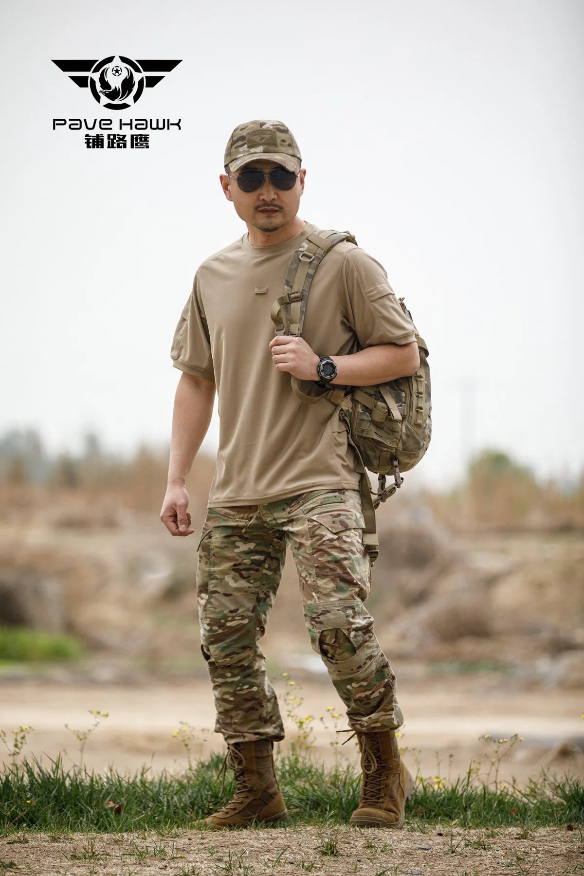 Men's Army Tactical T-shirt Military Training Quick-drying Breathable Short Sleeves Summer Beach Sun Protection Casual T-shirt