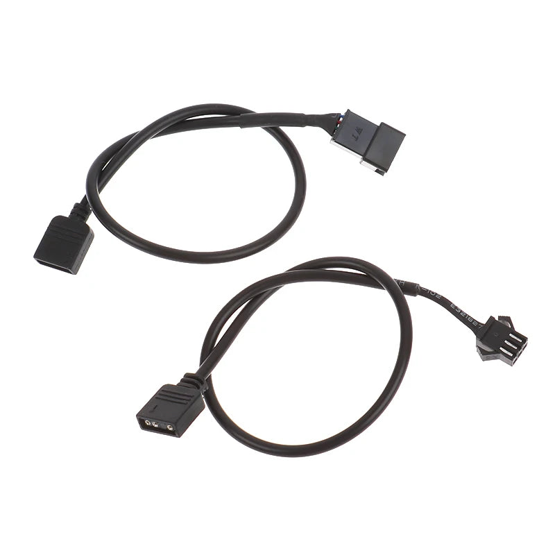 Motherboard RGB Adapter Conversion Cable 5V 3 Pin / 12V 4 Pin 30cm RGB Led Strip Light for PC Computer LED Light Strip Line