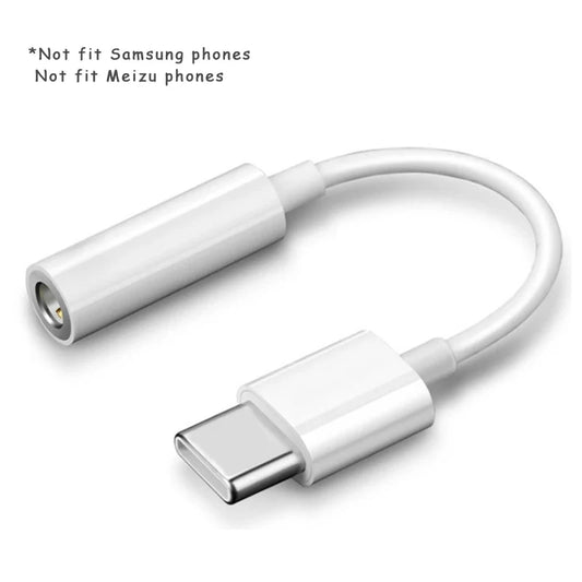 Type C To 3.5mm Jack Aux Adapter USB C 3.5 Jack Audio Cable Phone Accessories Cabo Adaptador USB Tipo C USB C Adapter Earphones
