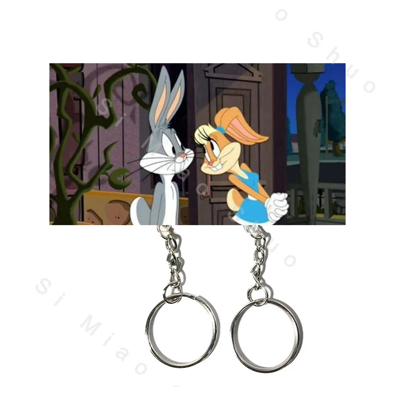 Key Holder Cute Couple Keychain Hanger Wall Home Decor Keyring Pendant Acrylic Nomagnetic Refrigerator Sticker Key Storager Gift