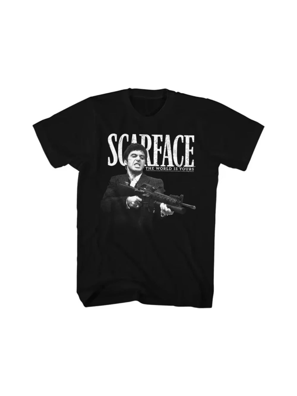 S-Scarface Al Pacino Classic Movie Tshirt Tony Montana Gangster Print Casual Loose Fit Mens Womens Tee Hip Hop Retro Streetwear