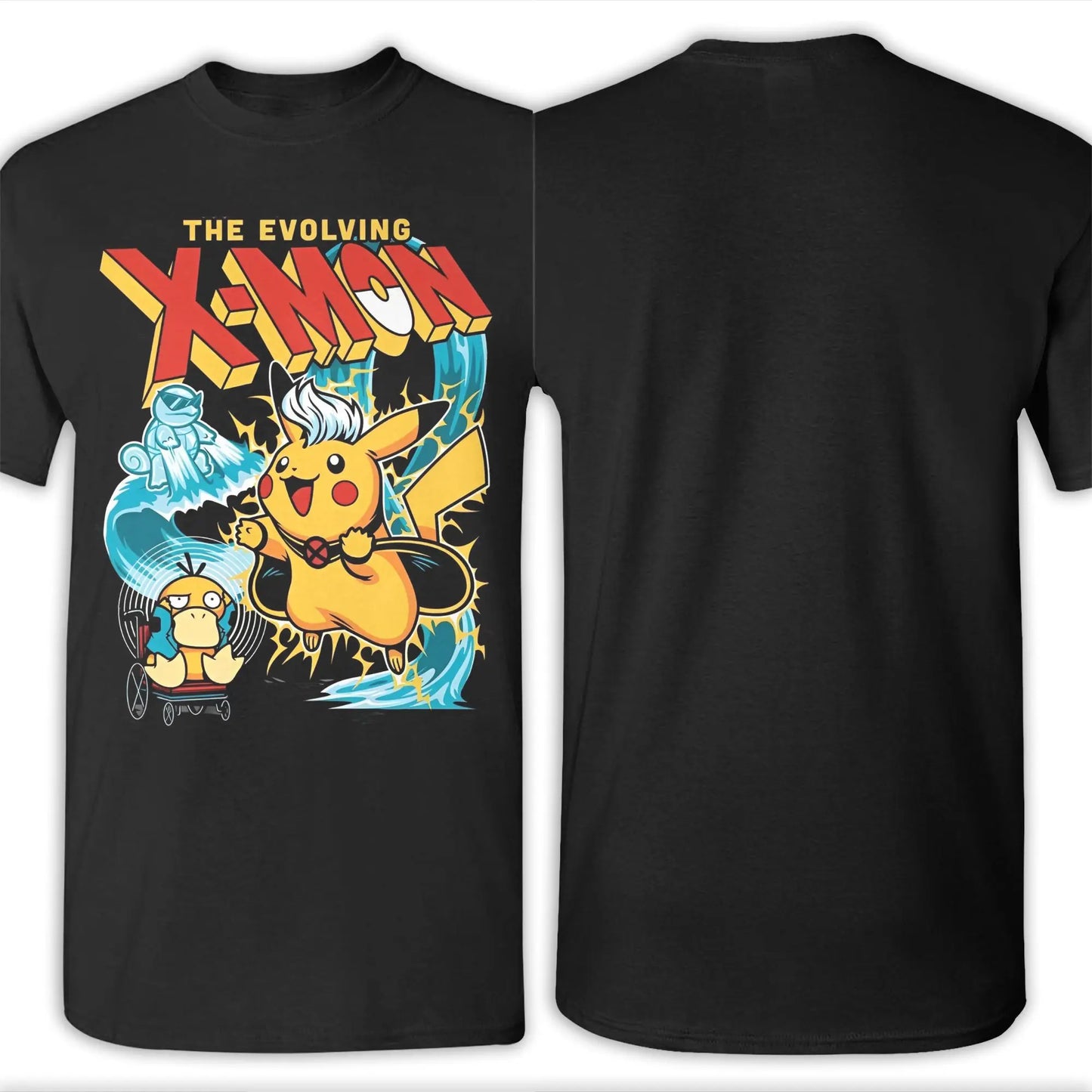 Men Women Pokemon Characters Cartoon Pikachu Squirtle T Shirt Cotton Graphic Printed Tee Shirts  Top Clothing