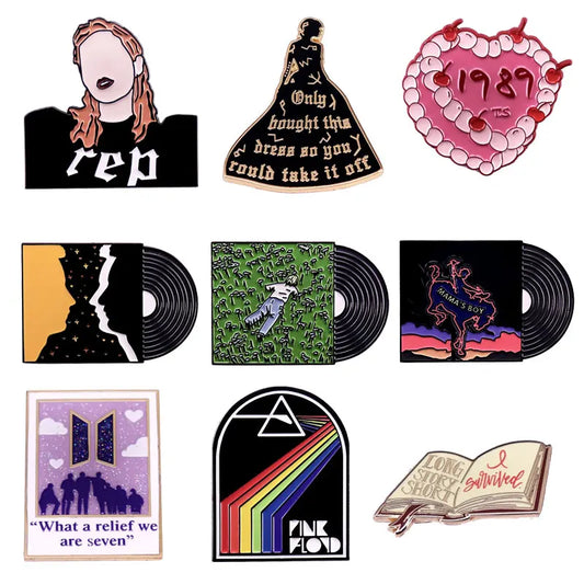 Music Album Cover Metal Pins Enamel Brooch Famous Singer Song Inspiration Badge Men Women Fashion Jewelry Accessories Fans Gifts