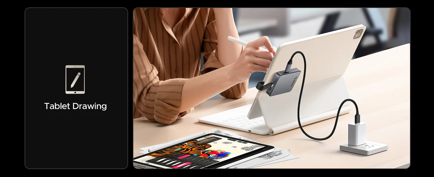 ORICO 1TB Magnetic SSD, PD100W Charging, 4K ProRes HDR, 1000MB/s USB 3.2, Portable External Drive for iPhone 16/15, Laptops