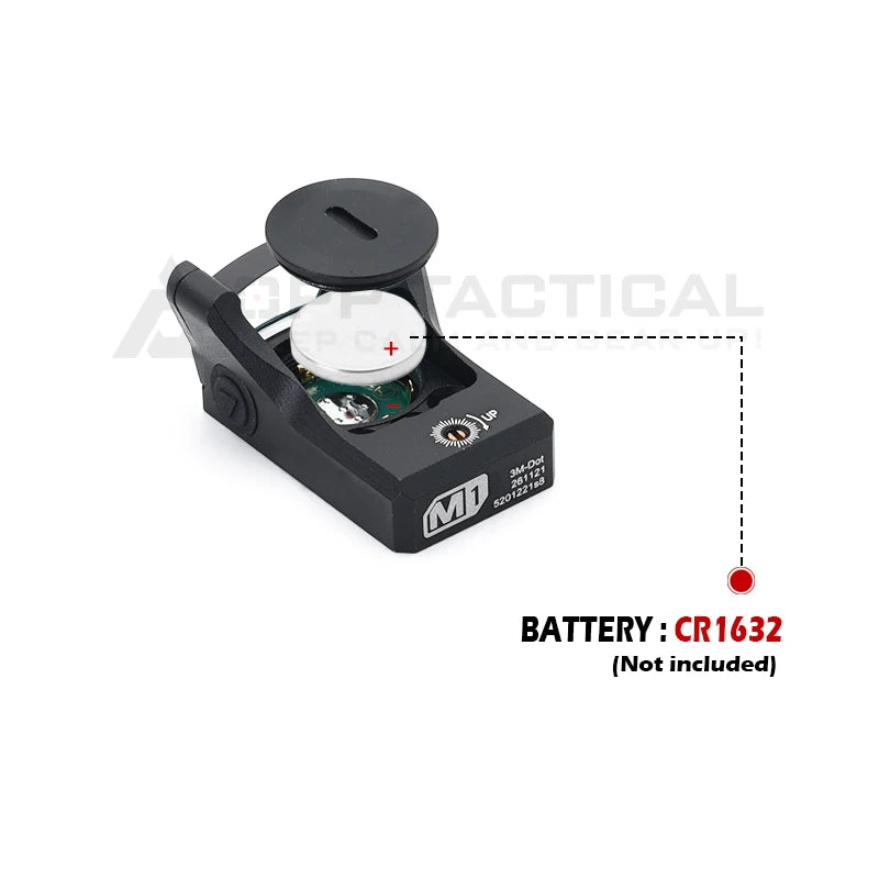 Tactial M1 Green/Red Dot Sight 3MOA with Full Original Markings Airsoft Optics with 20mm Rail and Universal Glock Mount Plate