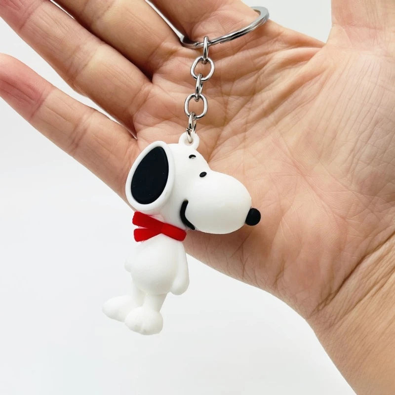 Snoopy Keychain PVC Key Ring Charlie Doll Pendant Cute Bag Ornament Men Woman Car Keys Cartoon Pendant Accessories Fashion Gift