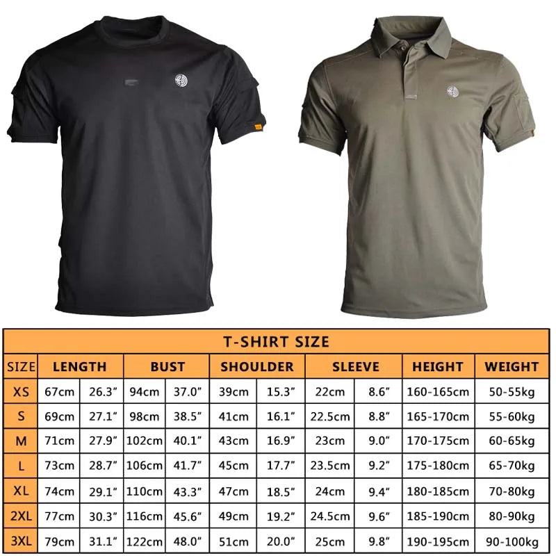 Tactical Shirt Airsoft T-shirts Men Clothing Quick Dry Outdoor Hiking Camping Combat Shirts Sports Trainning Hunting Outfit