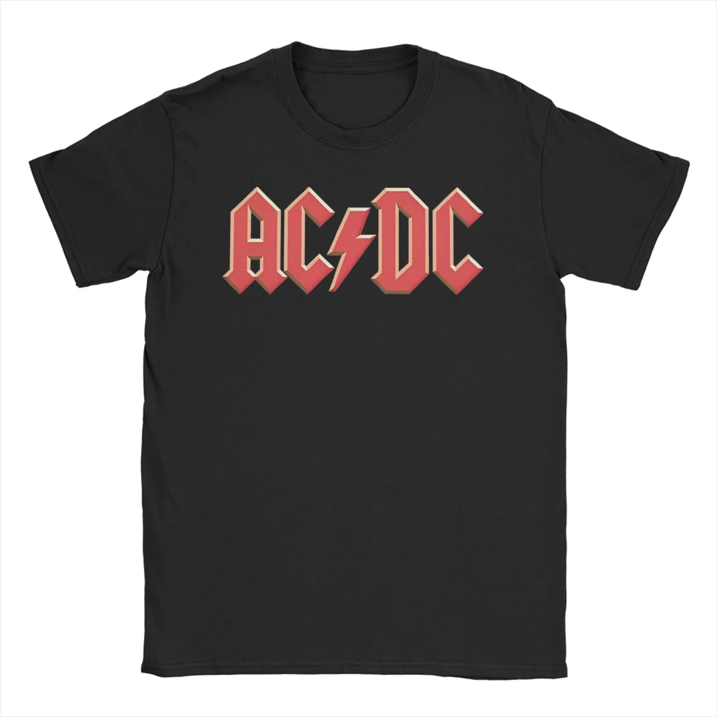 Classical AC Rock Band DC Logo T-Shirt for Men Women Round Collar Cotton T Shirt Short Sleeve Tees Party Clothing