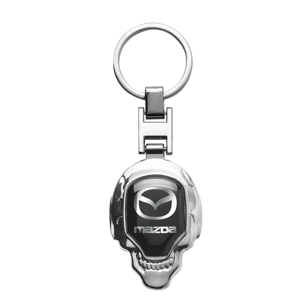 1Pc Car Key Holder KeyRing Leather Keychain With Logo Accessories For Mazda 2 3 MS 6 CX 5 Artzma 6 Axela MX30 CX-8 Miata Demio 7