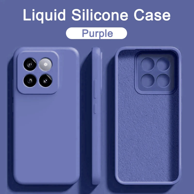 Original Liquid Silicone Phone Case for Xiaomi Mi 13 14 11T 12T 13T Pro Cases Mi 13 12 12S 11 14 Pro Ultra Lite 12X Back Cover