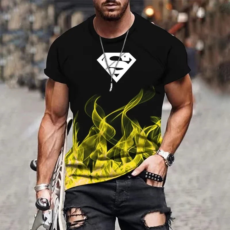 Marvel Summer Men T-shirt Superman Graphic Multicolor Kid Tshirt Tops Tee Male Fashion Streetwear Women Tshirt Clothing