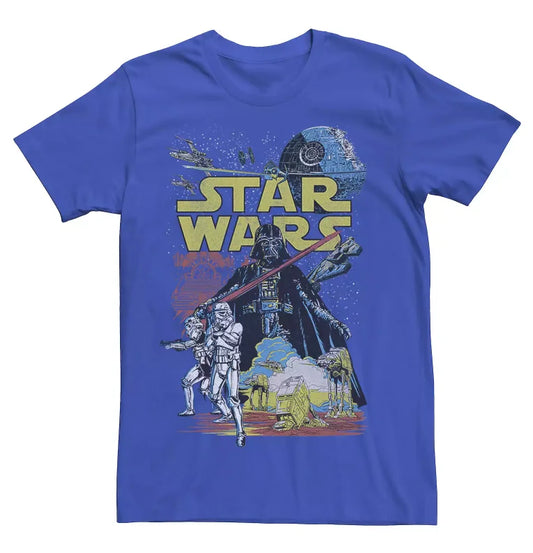 Official Star Wars-themed printed short-sleeved, loose and comfortable T-shirts for men and women on the street