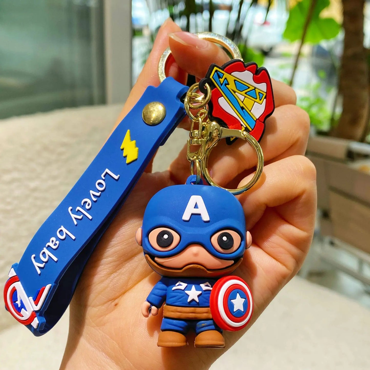 Q Version of The Marvel Series Keychain Cartoon Creative Spider-Man Doll Key Ring Schoolbag Car Key Chain Pendant Student Gifts