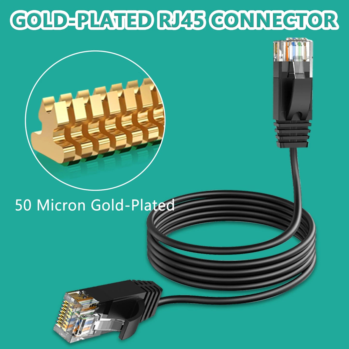 CAT6a Ethernet Cable ugreen 10Gbps/600MHz Shielded RJ45 Network Cable for Gaming/PC/PS5/Xbox/CCTV 100% Pure Copper