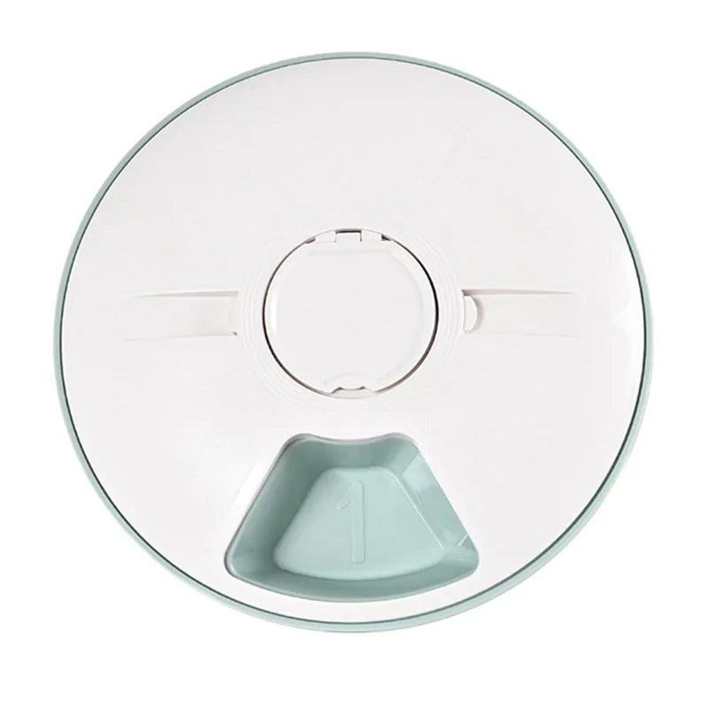 Automatic Feeder Pet Dog Round Timing Feeder 6 Meals 6 Grids Cat Dog Electric Dry Food Dispenser 24 Hours Feed Pet Supplies