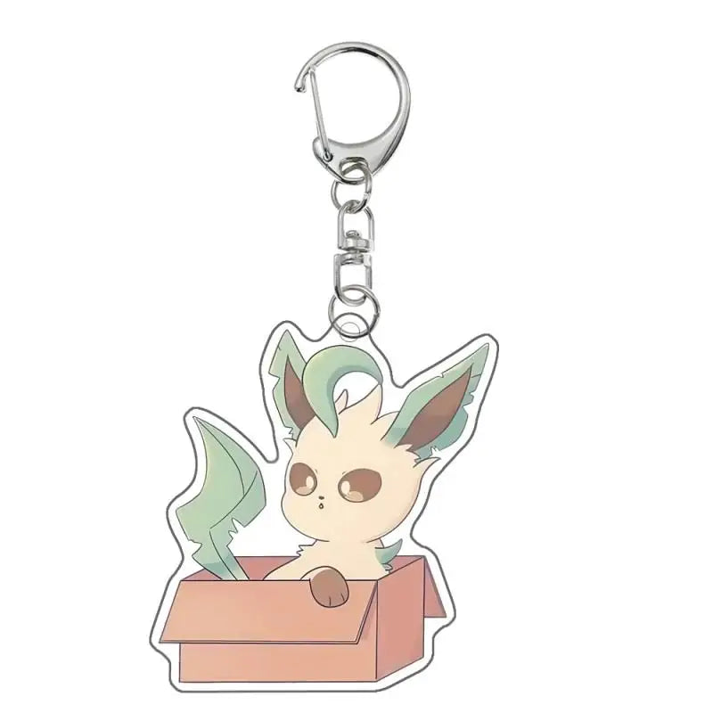 Pokemon Keychain Espeon Umbreon Glaceon Eevee Sylveon Jolteon Vaporeon Leafeon Anime Cartoon Cute Key Chain Pendant Gift