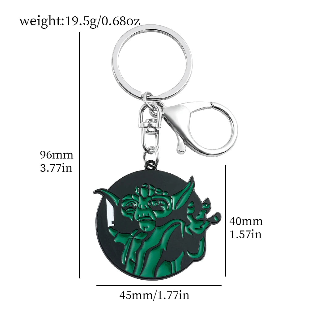 Star War Imperial Stormtrooper Keychains Yoda Anime Enamel Pendant Keyrings Robot C-3PO Metal Keyholder for Men Car Key Jewelry