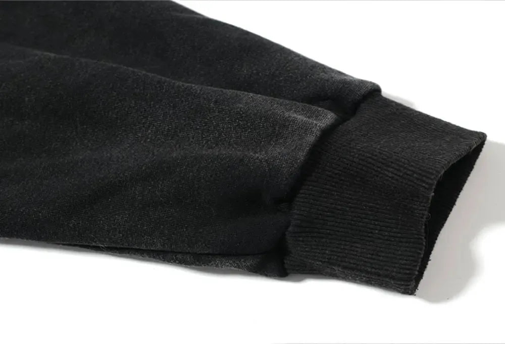 Tactical Duck Soldier Graphic Vintage Washed Hoodie Men'S Streetwear Loose Casual Hooded Sweatshirt Military Style Fashion Top