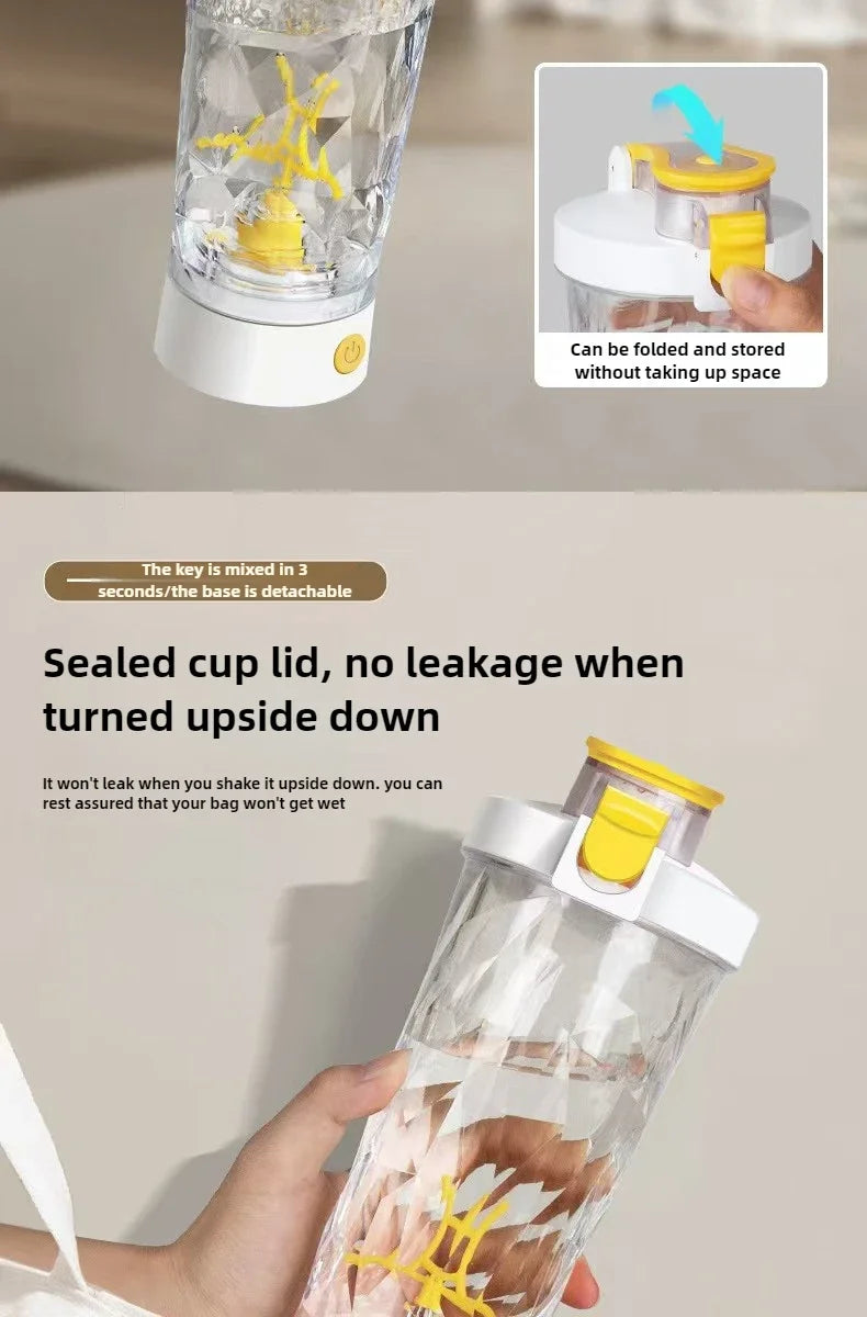 New Women Men Self-Stirring Shaker Cup Bottles Gym Sports Protein Shakes Mixing Cups Outdoor Drinkware Automatic Stirring Cup