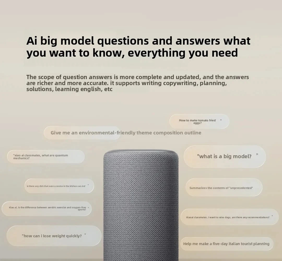 Xiaomi Smart Speaker Bluetooth 5.3 AI Super Xiaoai Intelligence Sound Voice Control Mesh2.0 Wi-Fi 2.4GHz/5GHz with Mi Home APP