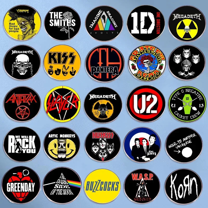 Pop Rock Band Pin Punk Music Badge Song Singer Album Brooch Fan Friend Collection Band Jewelry Accessories Wholesale