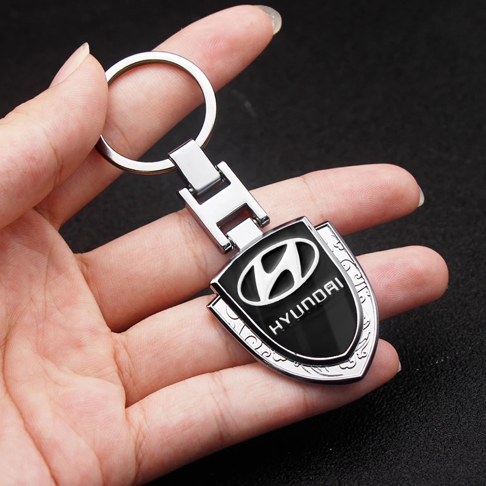 1PC Car Keychain Shield Butler Home Keychain For Hyundai Elantra Accent Sonata Tucson Kona Santa Fe IONIQ 5 IONIQ 6 N Line