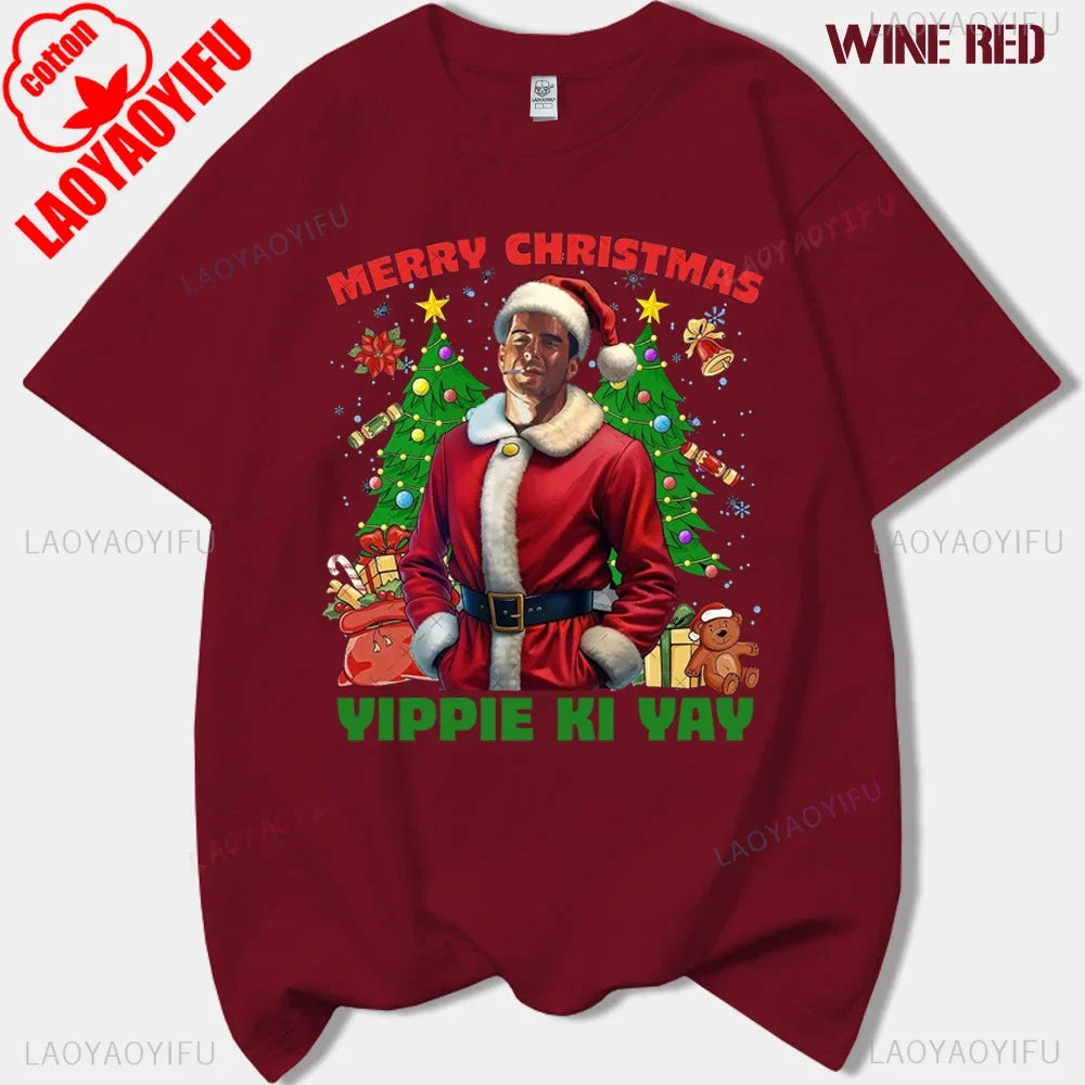 Film Tshirt Die Hard Movie Christmas Party 1988 Bruce Willis Man Vintage TShirt Male 90s Retro T Shirt Men Clothing Ropa Hombre